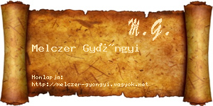 Melczer Gyöngyi névjegykártya