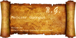 Melczer Gyöngyi névjegykártya