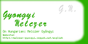 gyongyi melczer business card